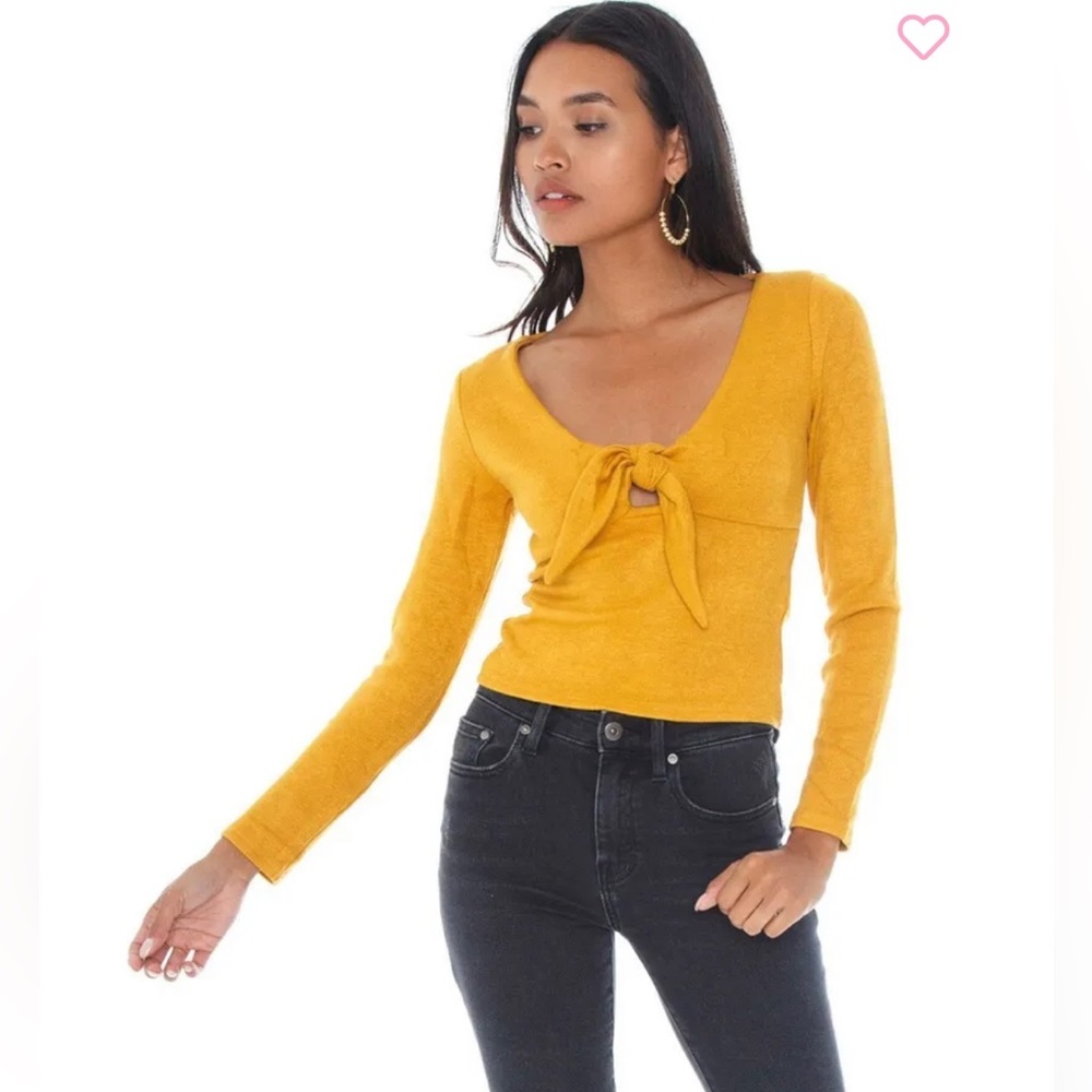 MINKPINK Front Tie Knit Sweater​